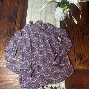 Closet London Purple Pattern Long Sleeve Blouse Size 2